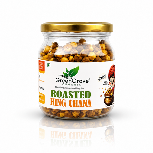 GreenGrove Organic Roasted Hing Chana (200 GM) (PACK OF 2)