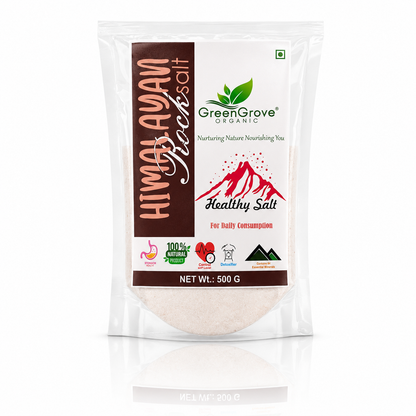 GreenGrove Organic Himalyan Rock Salt (500 GM) (PACK OF 4)