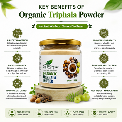 GreenGrove Organic Triphala Powder (200 GM) (PACK OF 2)