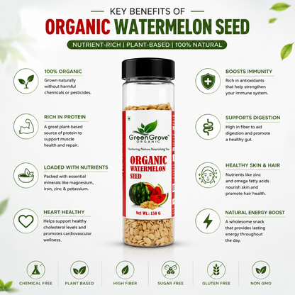 GreenGrove Organic Watermelon Seeds (150 GM)