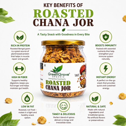 GreenGrove Organic Roasted Chana Jor Garam (200 GM)