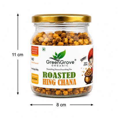 GreenGrove Organic Roasted Hing Chana (200 GM) (PACK OF 2)