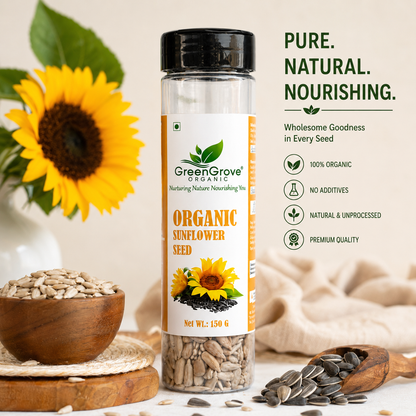 GreenGrove Organic Sunflower Seeds (150 GM) (PACK OF 2)