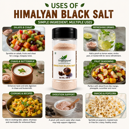 GreenGrove Himalyan Black Salt (100 GM) (PACK OF 3)