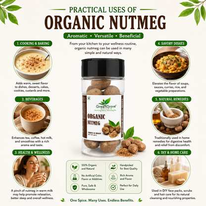 GreenGrove Organic Nutmeg (60 GM) (PACK OF 4)