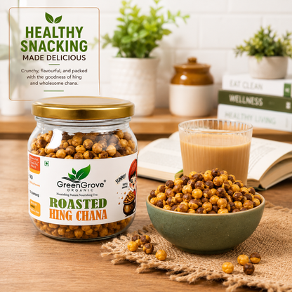 GreenGrove Organic Roasted Hing Chana (200 GM) (PACK OF 2)