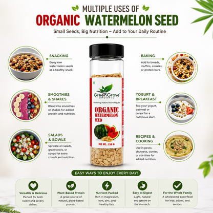 GreenGrove Organic Watermelon Seeds (150 GM)