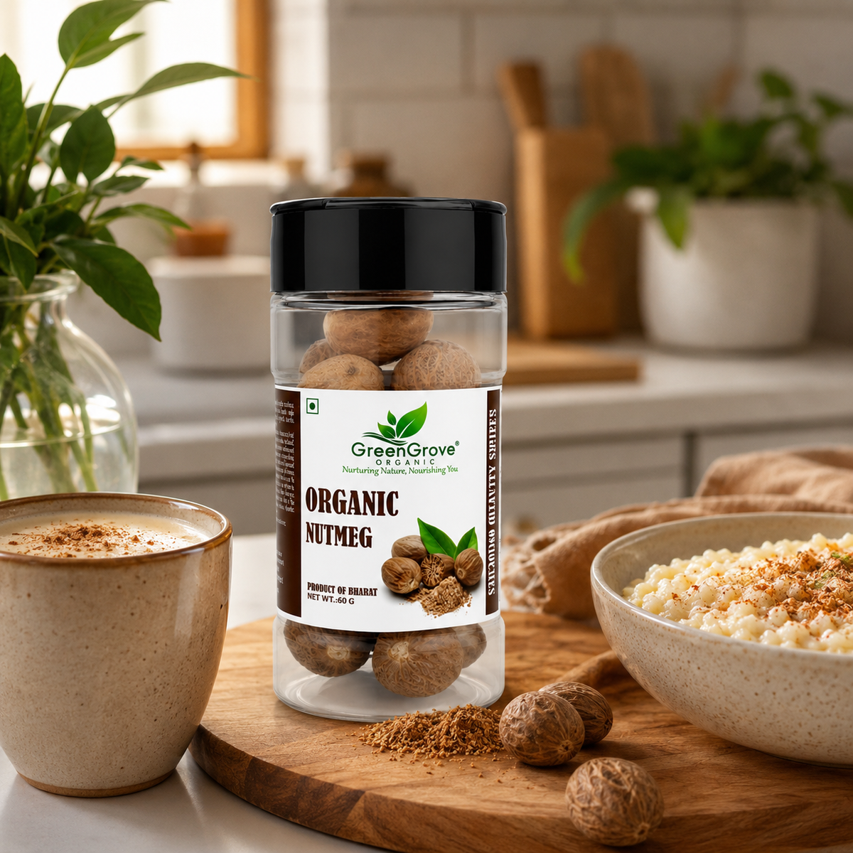 GreenGrove Organic Nutmeg (60 GM) (PACK OF 4)