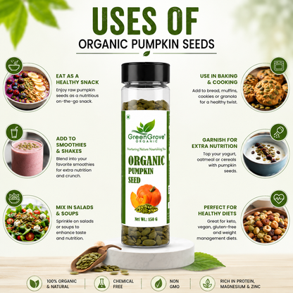 GreenGrove Organic Pumpkin Seeds (150 GM)