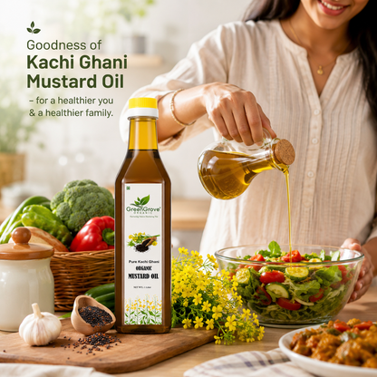 GreenGrove Organic Black Mustard Oil (1 L)
