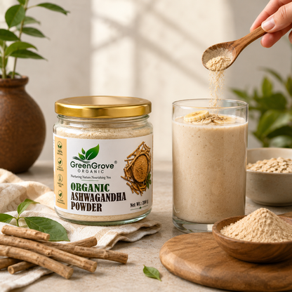GreenGrove Organic Ashwagandha Powder (200 GM)