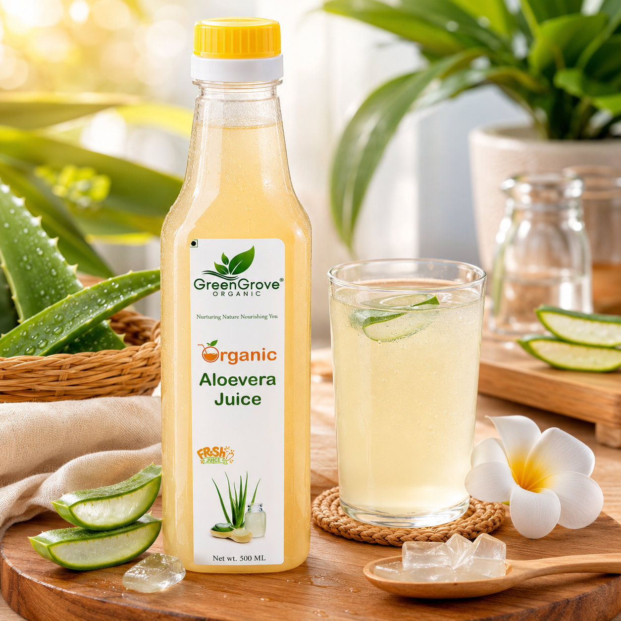 GreenGrove Organic Aloevera Juice (500 ML) (PACK OF 2)