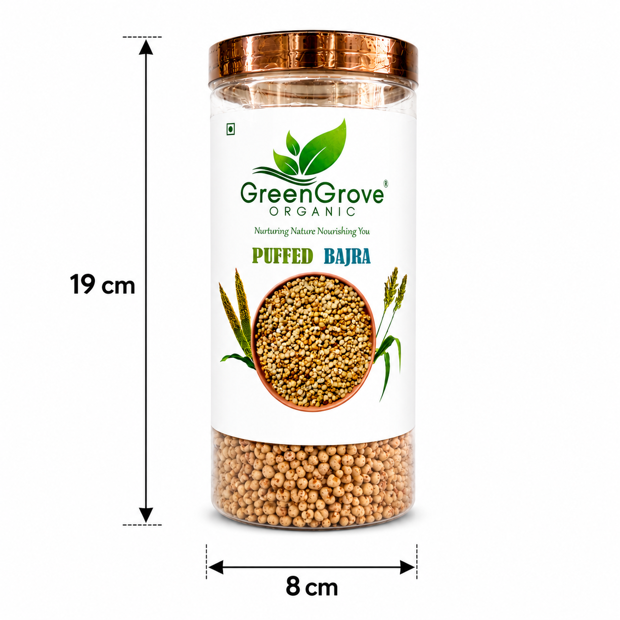 GreenGrove Organic Puffed Bajra (100 GM) (PACK OF 2)