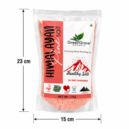 GreenGrove Himalyan pink salt (1  KG) (PACK OF 2)