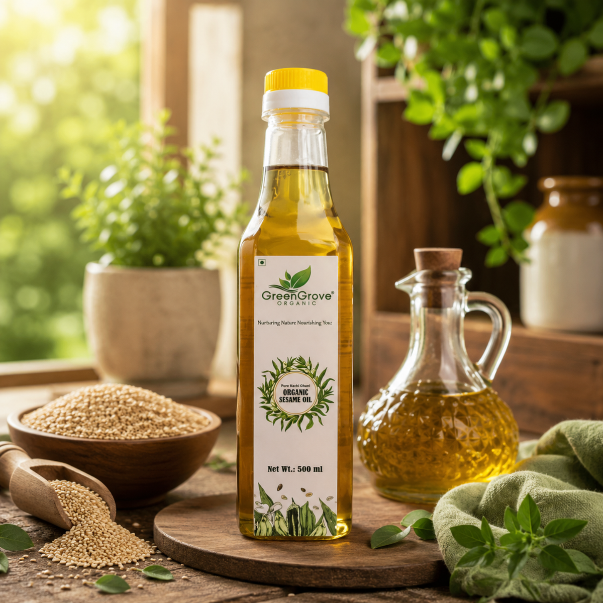 GreenGrove Organic Sesame Oil (White) (500 ML)
