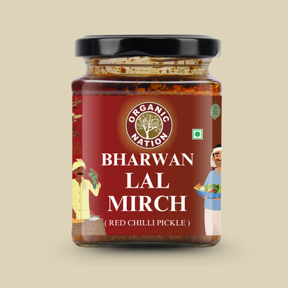 Organic Nation Bharwan Lal Mirch (Stuffed Red Chilli Pickle)