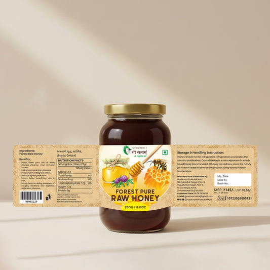 Gosatvam Prakrutik Mart Forest Pure Raw Honey 250 GM