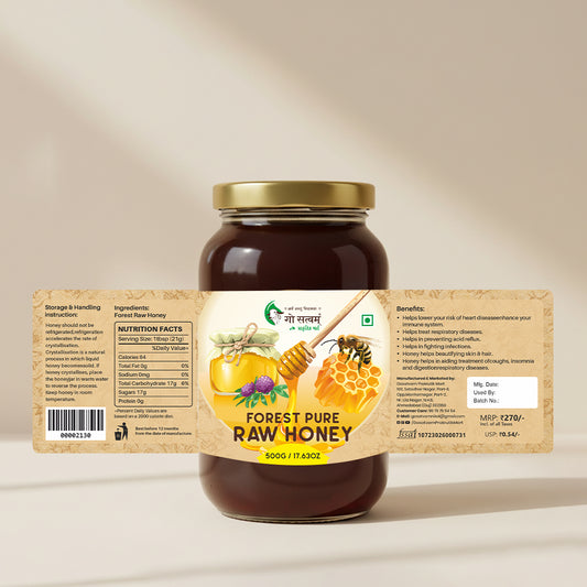 Gosatvam Prakrutik Mart Forest Pure Raw Honey 500 GM