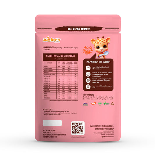 Junior's Nutrition Ragi Cacao Pancake