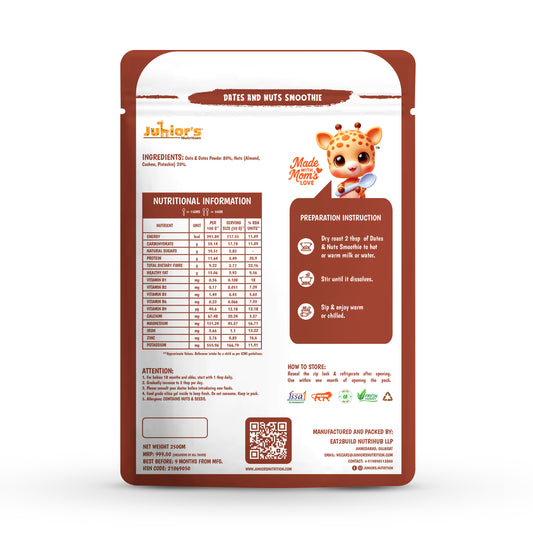 Junior's Nutrition Dates and Nut Smoothie (250 GM)
