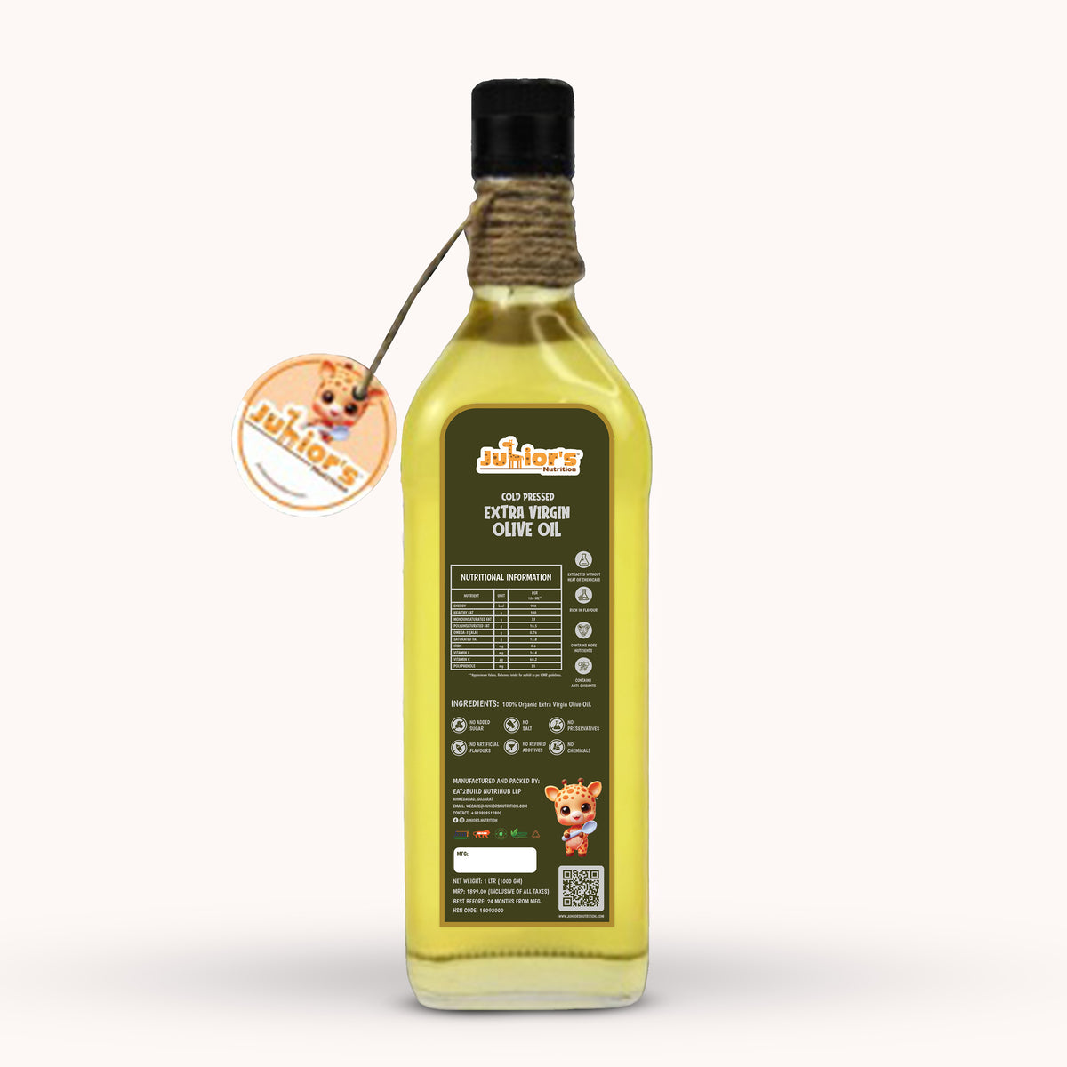 Junior's Nutrition Cold Pressed Olive Oil (1 L)