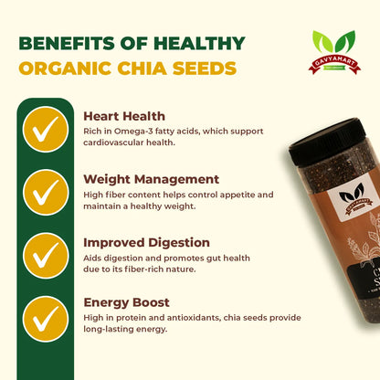 Gavyamart Raw Black Chia Seeds