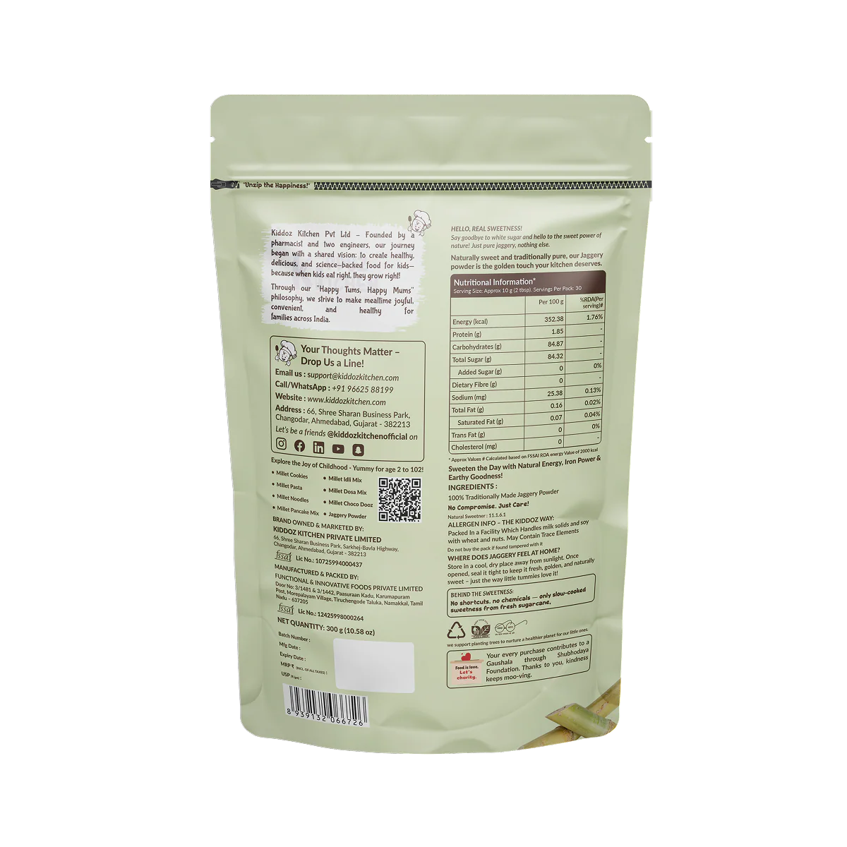 Kiddoz Kitchen Natural Jaggery Powder (300 GM)
