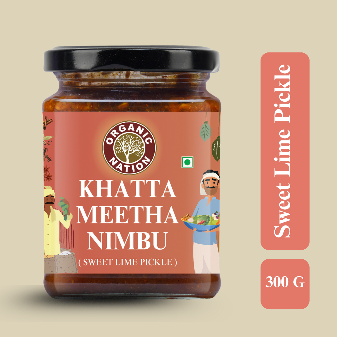 Organic Nation Khatta Meetha Nimbu (Sweet Lemon Pickle)