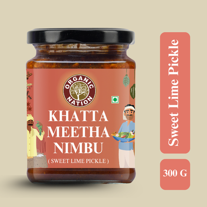 Organic Nation Khatta Meetha Nimbu (Sweet Lemon Pickle)