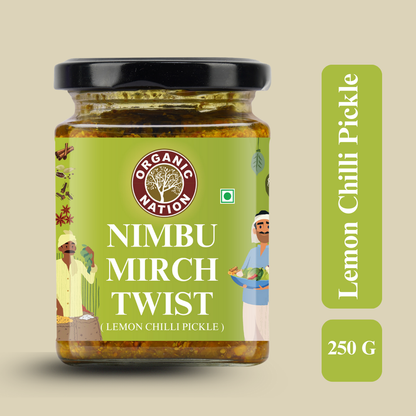 Organic Nation Nimbu Mirch Twist (Lemon Chilli Pickle)