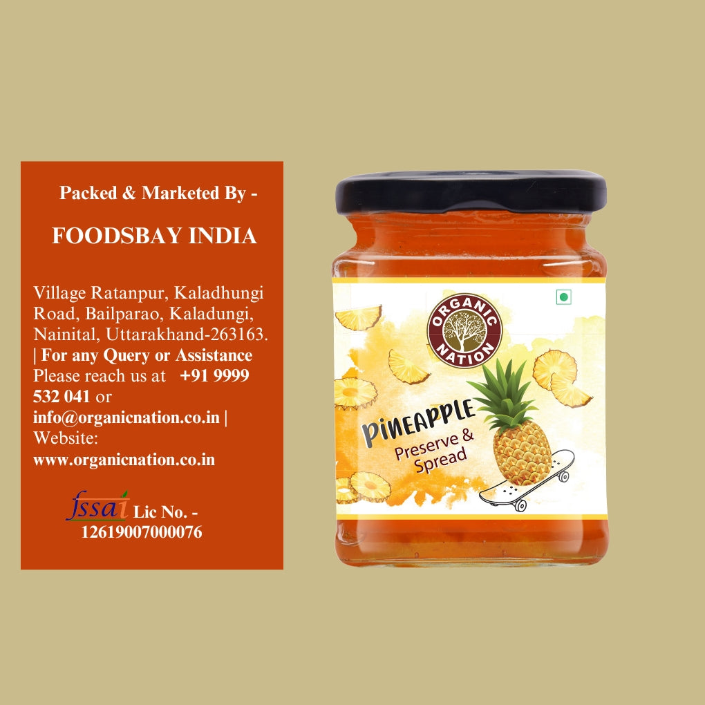 Organic Nation Pineapple Conserve (340 GM)