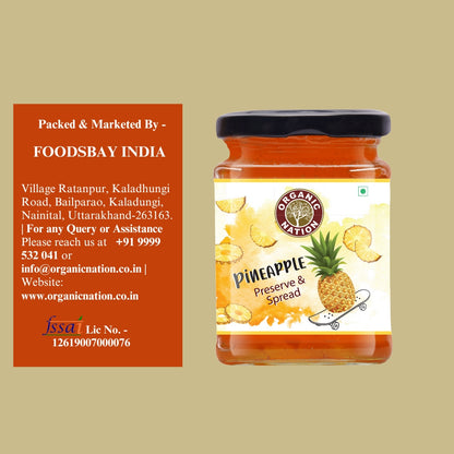 Organic Nation Pineapple Conserve (340 GM)