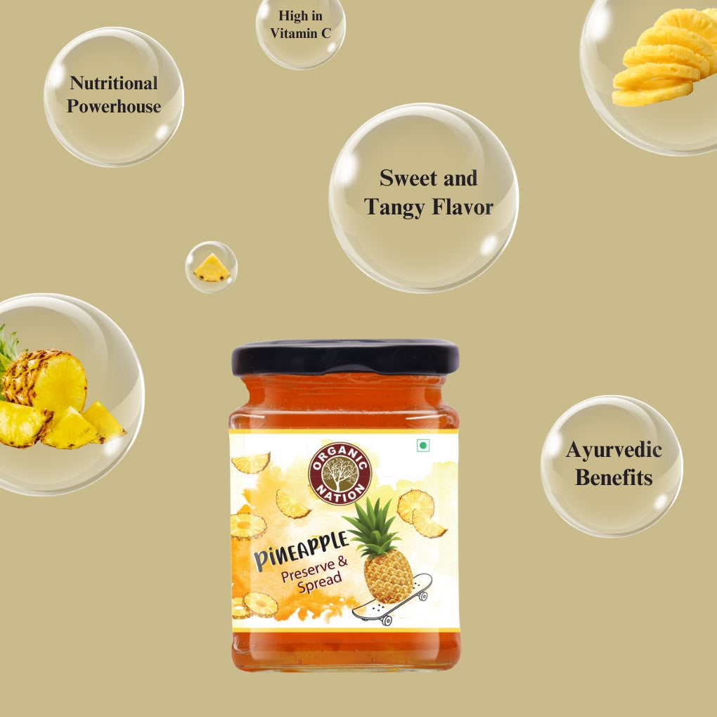 Organic Nation Pineapple Conserve (340 GM)
