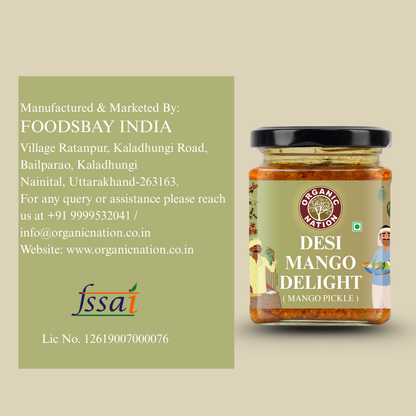 Organic Nation Desi Mango Delight (Mango Pickle)