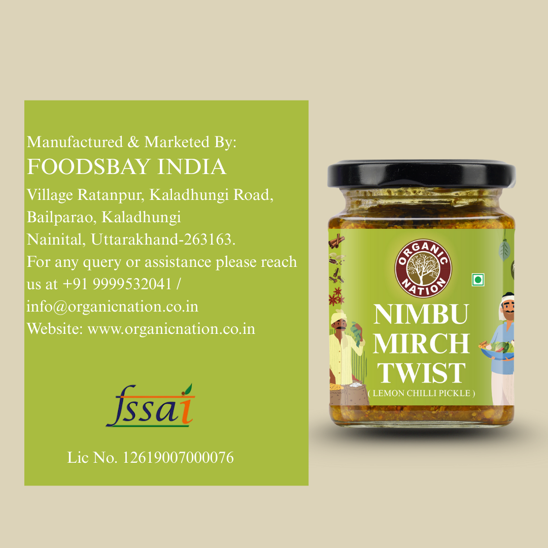 Organic Nation Nimbu Mirch Twist (Lemon Chilli Pickle)