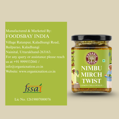 Organic Nation Nimbu Mirch Twist (Lemon Chilli Pickle)