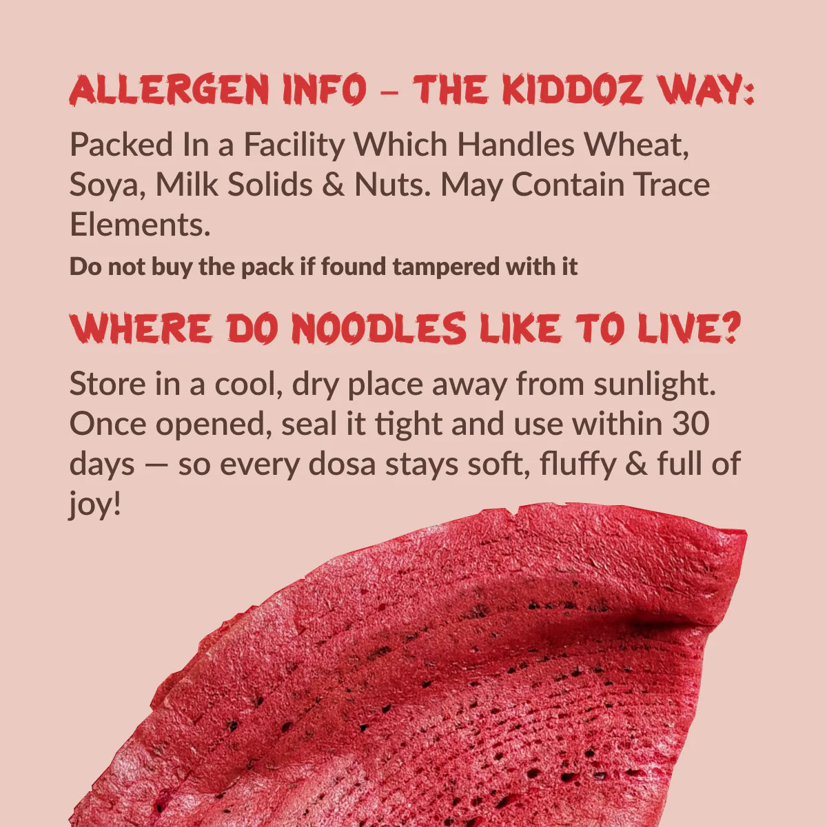 Kiddoz Kitchen Multi Millet Beetroot Dosa Mix (300 GM)