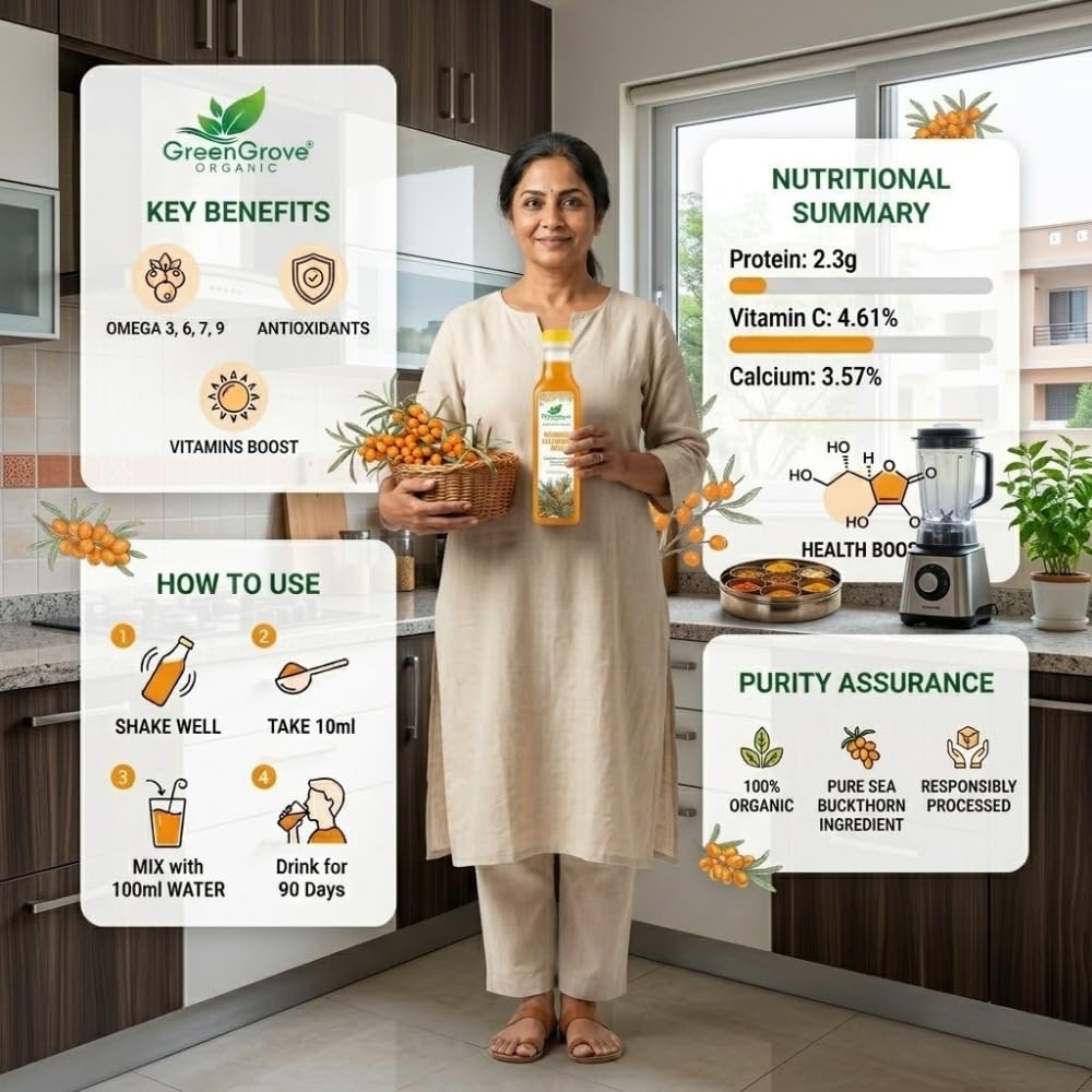 GreenGrove Organic Himalayan Sea Buckthorn Juice (500 ML)