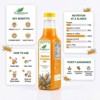 GreenGrove Organic Himalayan Sea Buckthorn Juice (500 ML)