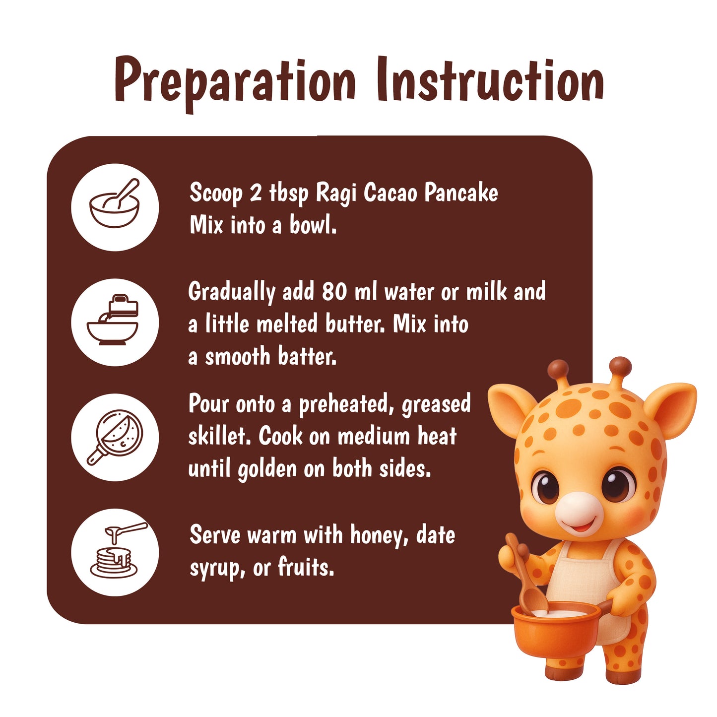 Junior's Nutrition Ragi Cacao Pancake
