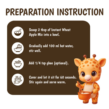 Junior's Nutrition Instant Wheat Apple Mix (250 GM)
