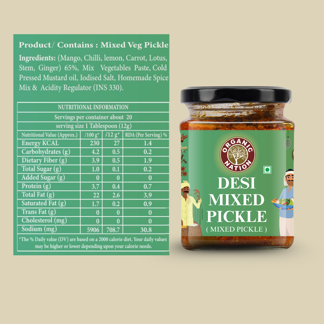 Organic Nation Desi Mixed Pickle