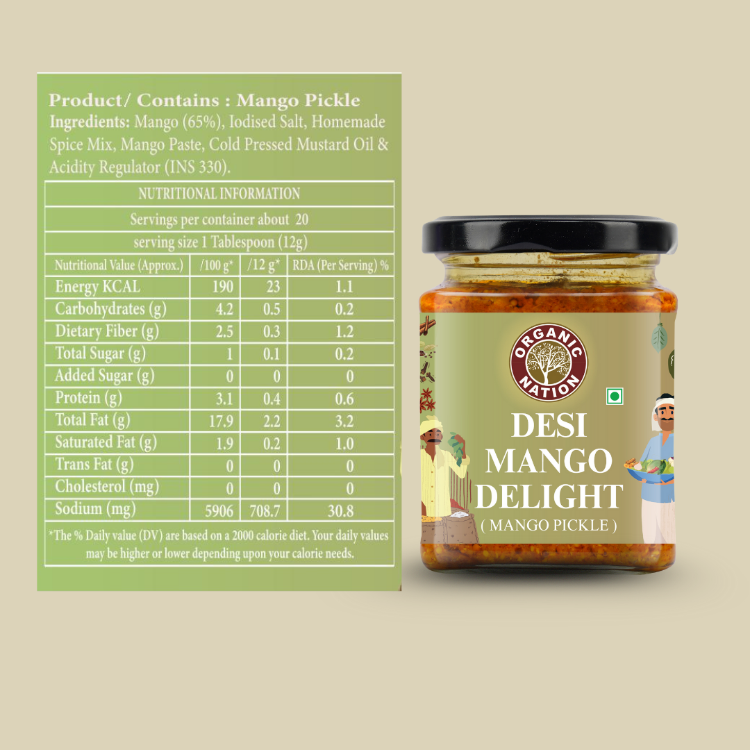 Organic Nation Desi Mango Delight (Mango Pickle)