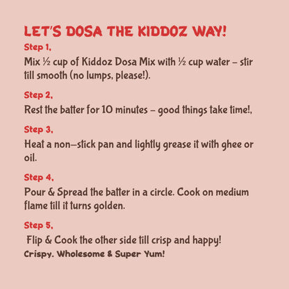 Kiddoz Kitchen Multi Millet Beetroot Dosa Mix (300 GM)