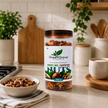 Green Grove Crispy Mix Cappuccino Nuts (300 GM)