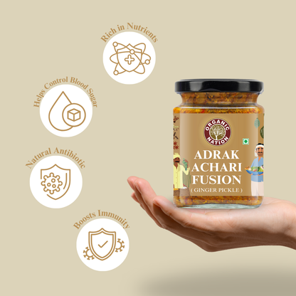 Organic Nation Adrak Achari Fusion (Ginger Pickle)