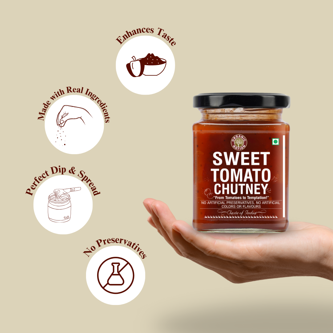Organic Nation Sweet Tomato Chutney (300 GM)