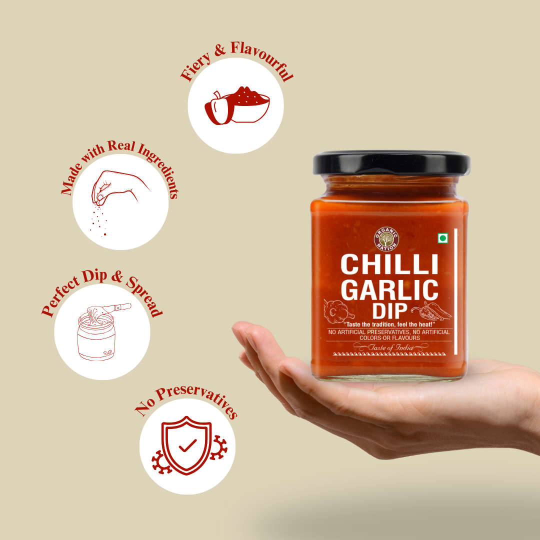 Organic Nation Chilli Garlic Dip (260 GM)