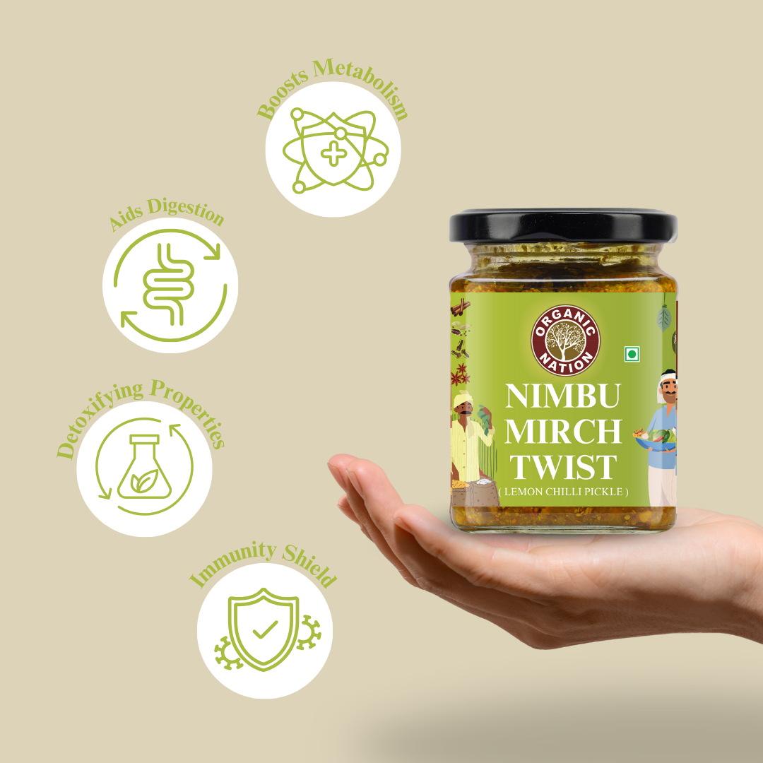 Organic Nation Nimbu Mirch Twist (Lemon Chilli Pickle)