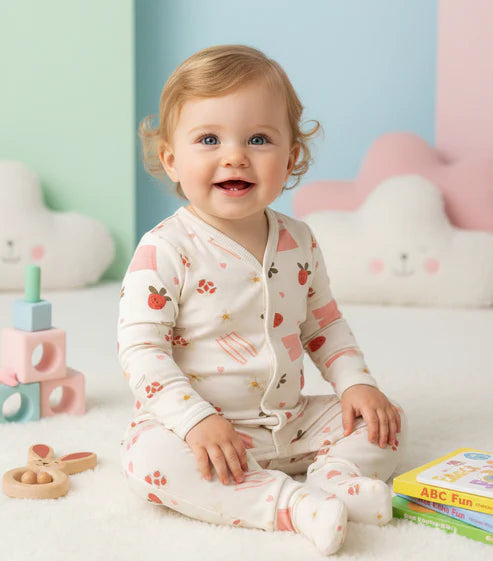 Tiny Tiggy Ultra-Soft Bamboo Cotton Full Sleeves Romper- All season wear